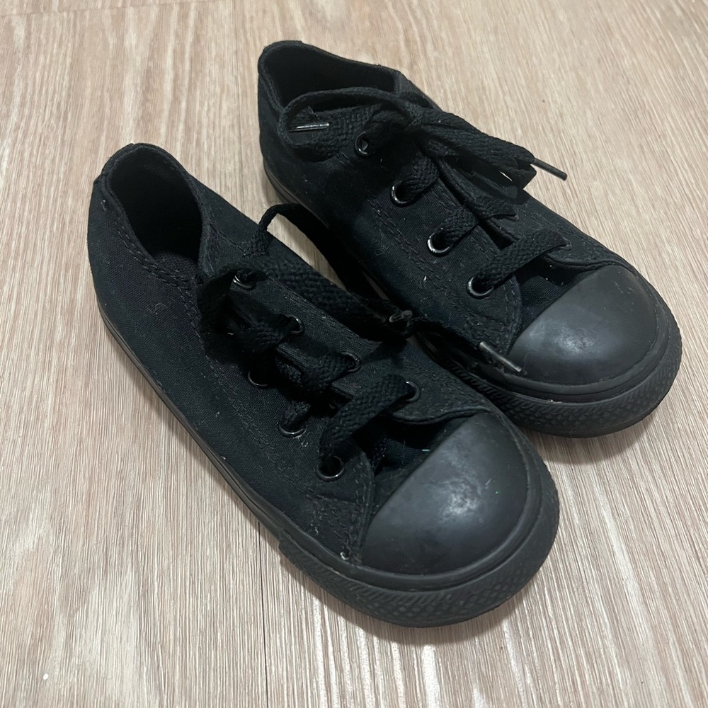 All Black Kids Converse